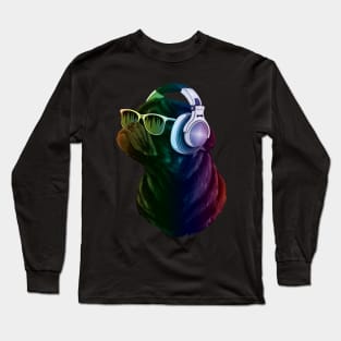 DJ Pug Producer Tech House Music Dog Lover Long Sleeve T-Shirt